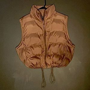 Zip-up Drawstring Puffer Vest